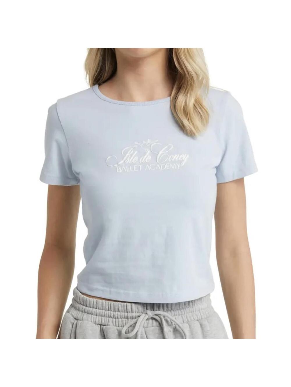Ballet Academy Organic Cotton Graphic Baby Tee Medium BLUE CONEY ISLAND PICNIC